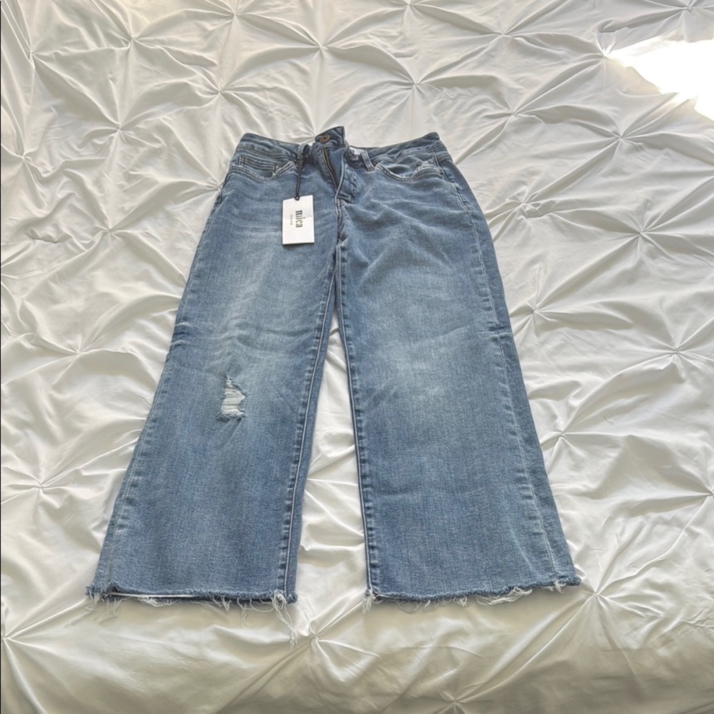 Mica Los Angeles Women's Classic Blue Wide Leg Jeans